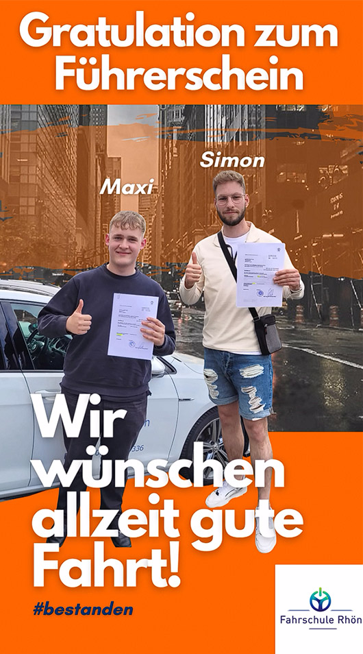 Maxi und Simon Autoführerschein