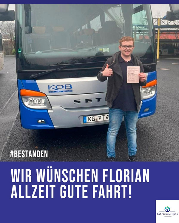 Glückwunsch zum Busführerschein Florian