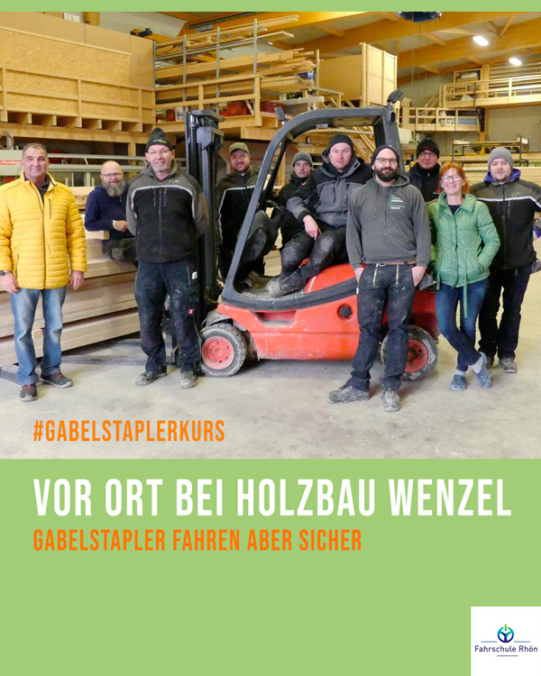 Gabelstablerkurs Holzbau Wenzel 